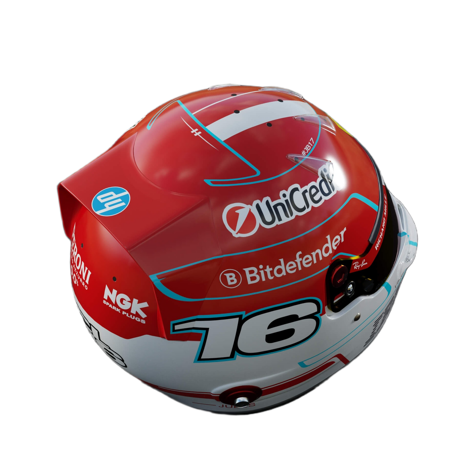 Handcrafted Charles Leclerc Inspired 2026 Racing Display Helmet – 1:1 Scale