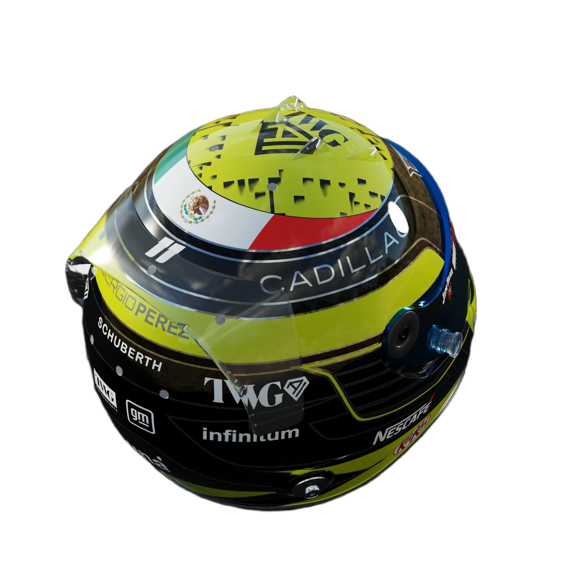 Handcrafted Sergio Perez Inspired 2026 Racing Display Helmet – 1:1 Scale