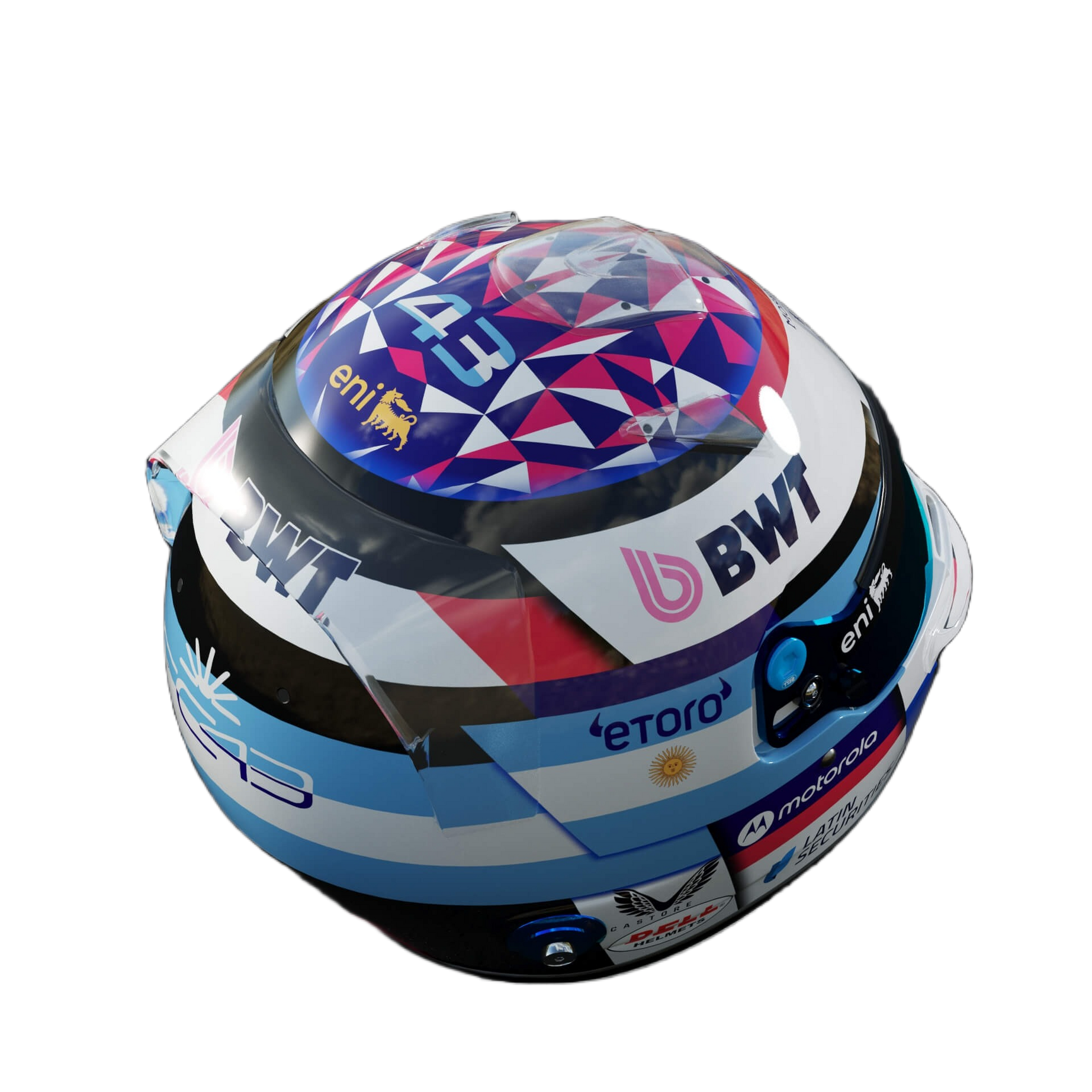 Handcrafted Franco Colapinto Inspired 2026 Racing Display Helmet – 1:1 Scale