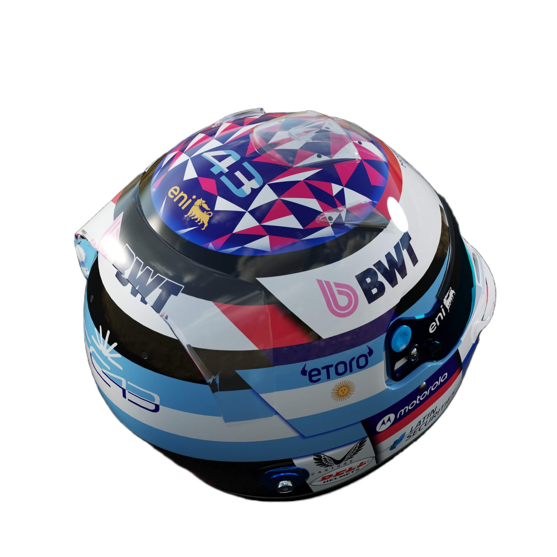 Handcrafted Franco Colapinto Inspired 2026 Racing Display Helmet – 1:1 Scale