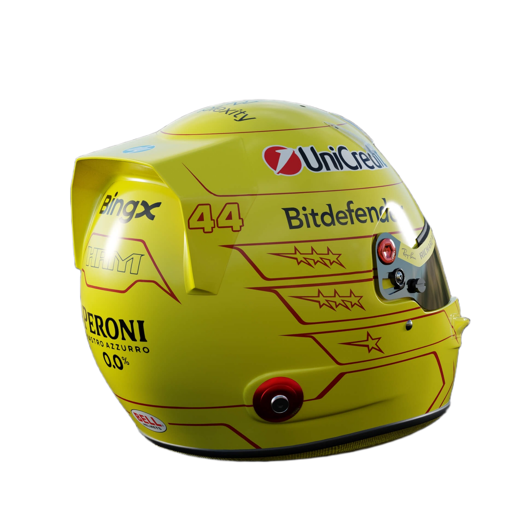 Handcrafted Lewis Hamilton Inspired 2026 Racing Display Helmet – 1:1 Scale