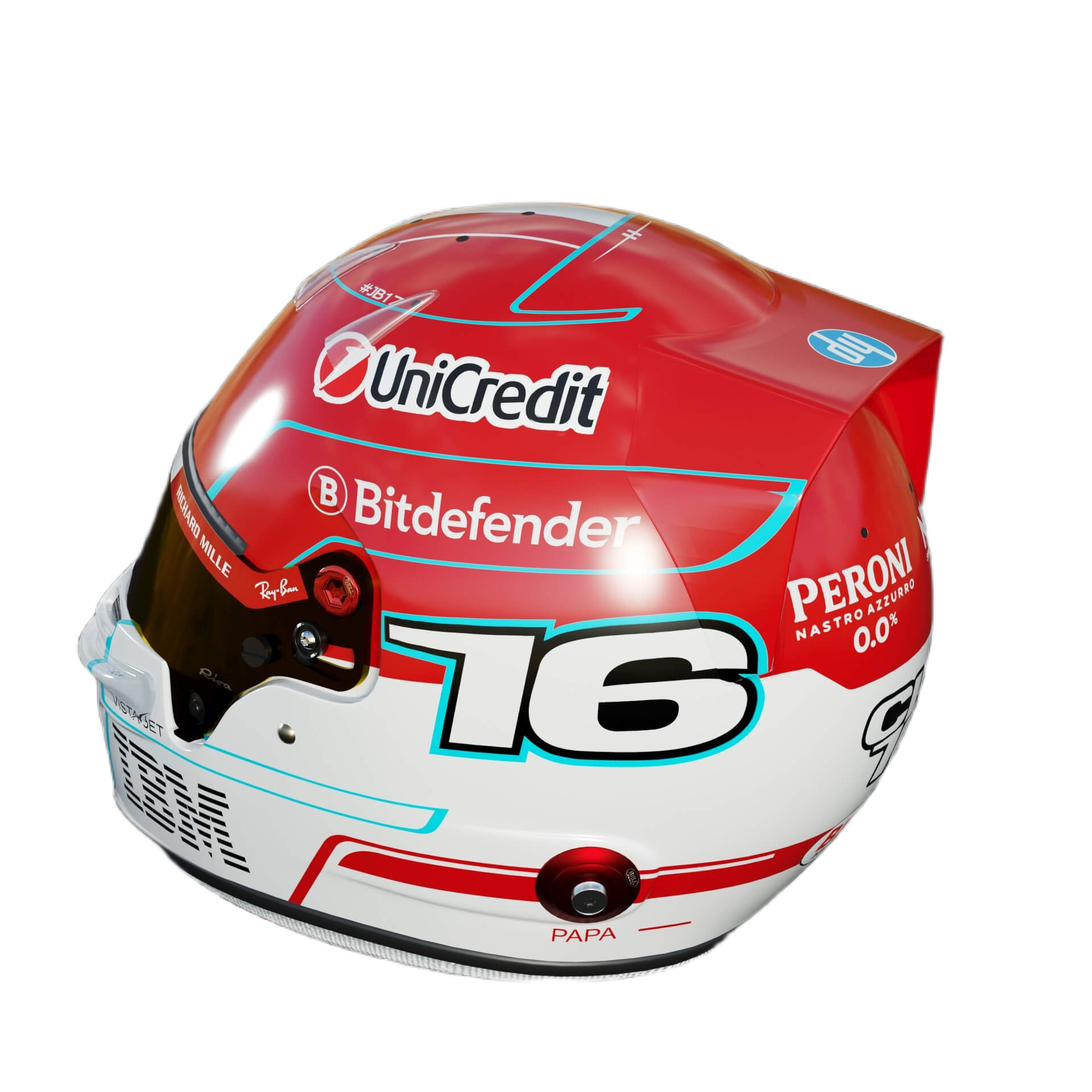 Handcrafted Charles Leclerc Inspired 2026 Racing Display Helmet – 1:1 Scale
