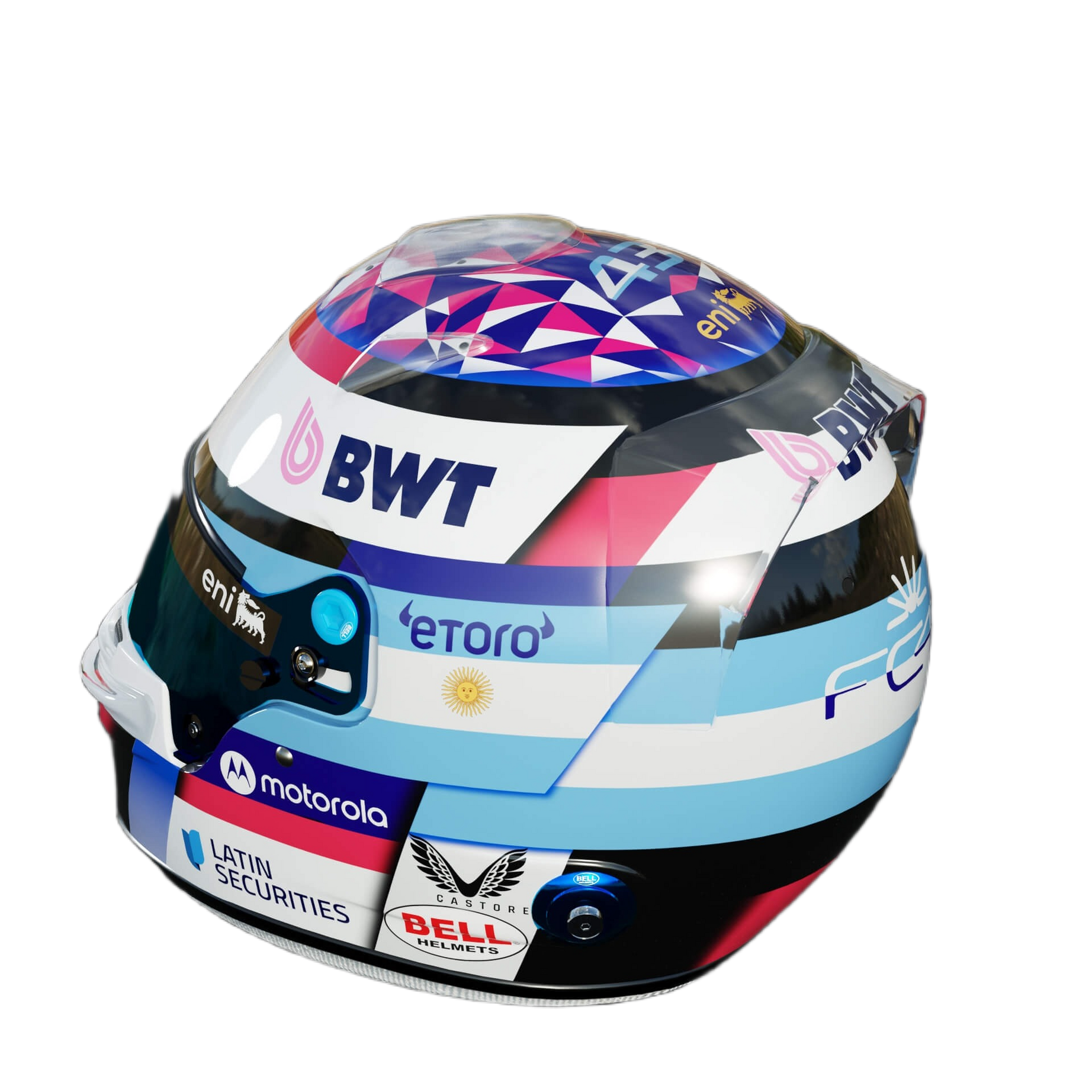 Handcrafted Franco Colapinto Inspired 2026 Racing Display Helmet – 1:1 Scale