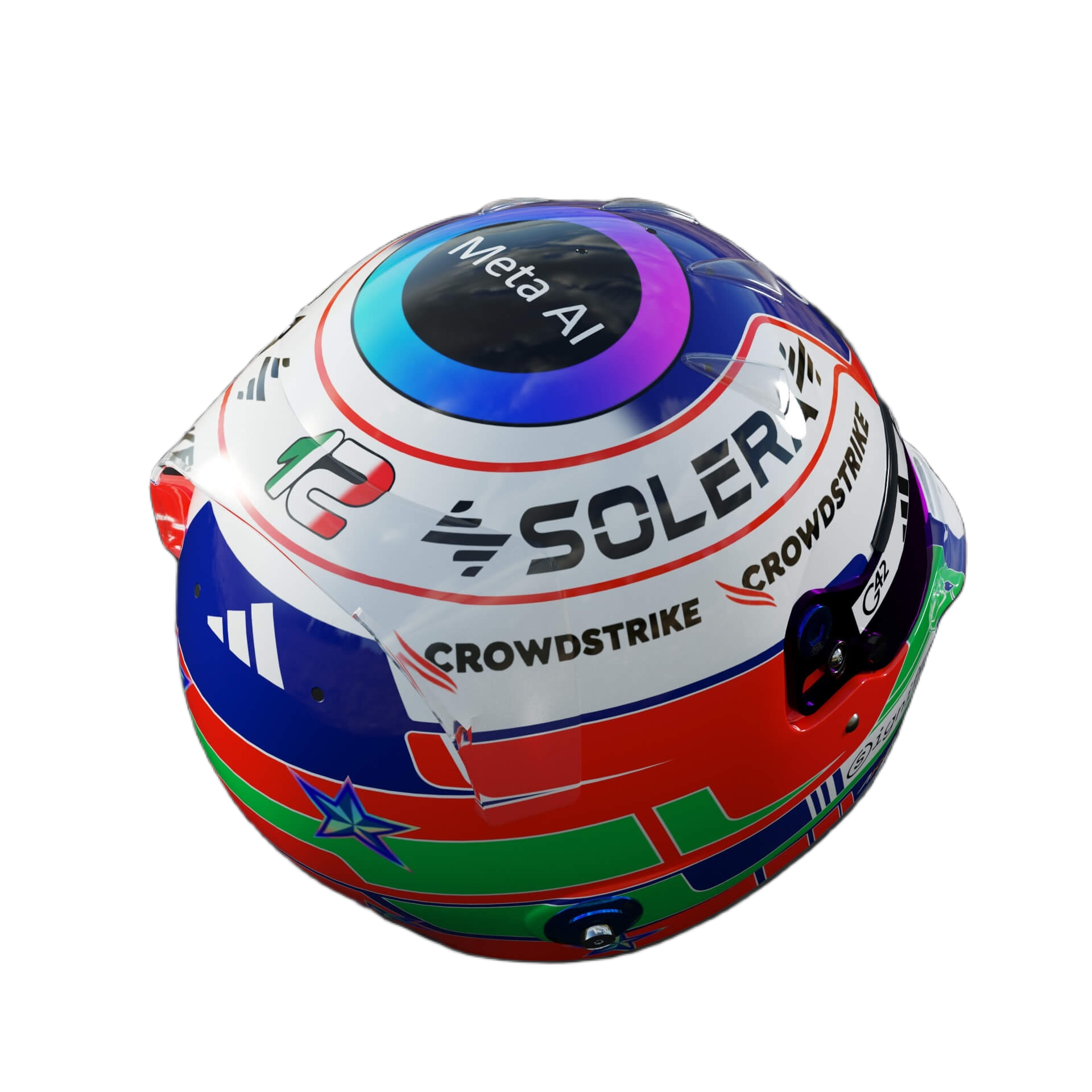 Handcrafted Kimi Antonelli Inspired 2026 Racing Display Helmet – 1:1 Scale