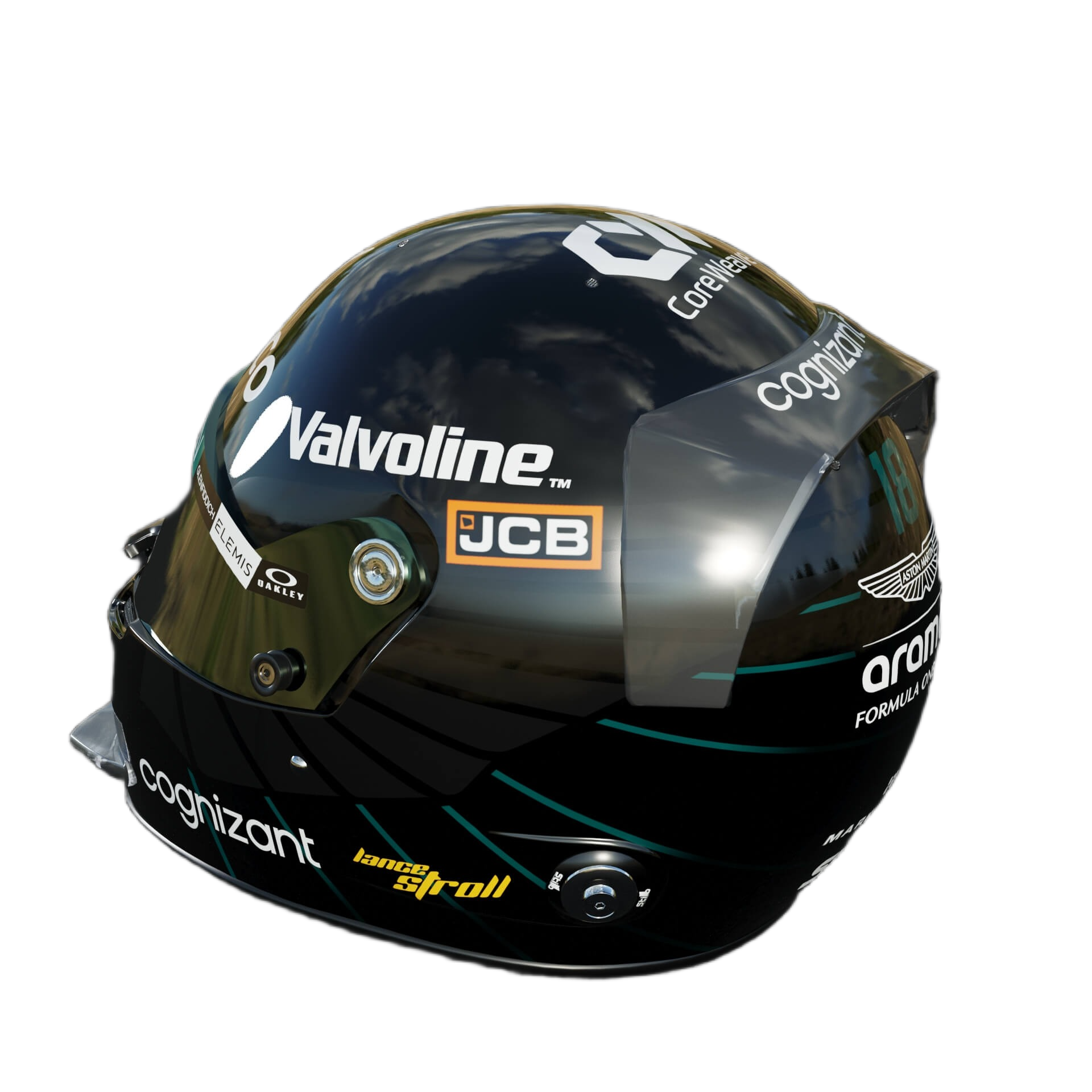 Handcrafted Lance Stroll Inspired 2026 Racing Display Helmet – 1:1 Scale