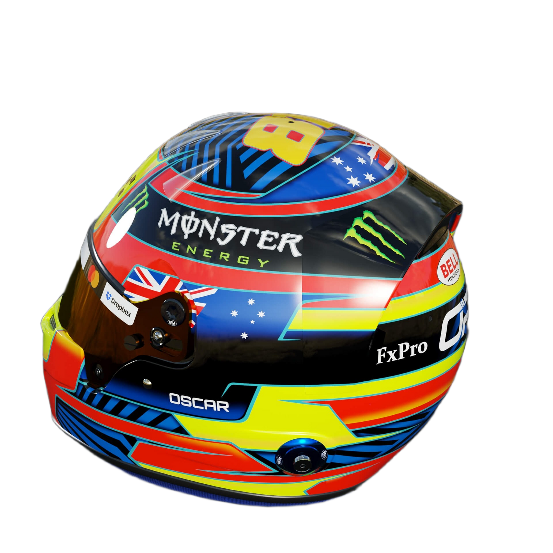 Handcrafted Oscar Piastri Inspired 2026 Racing Display Helmet – 1:1 Scale