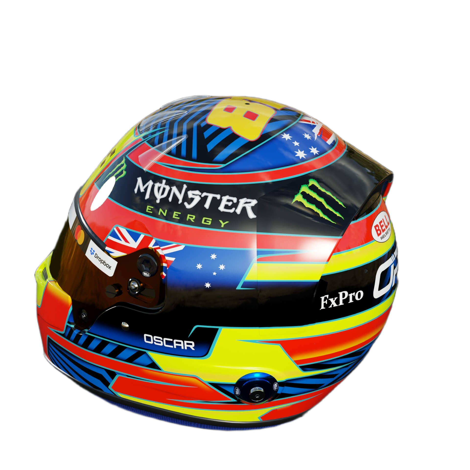 Handcrafted Oscar Piastri Inspired 2026 Racing Display Helmet – 1:1 Scale