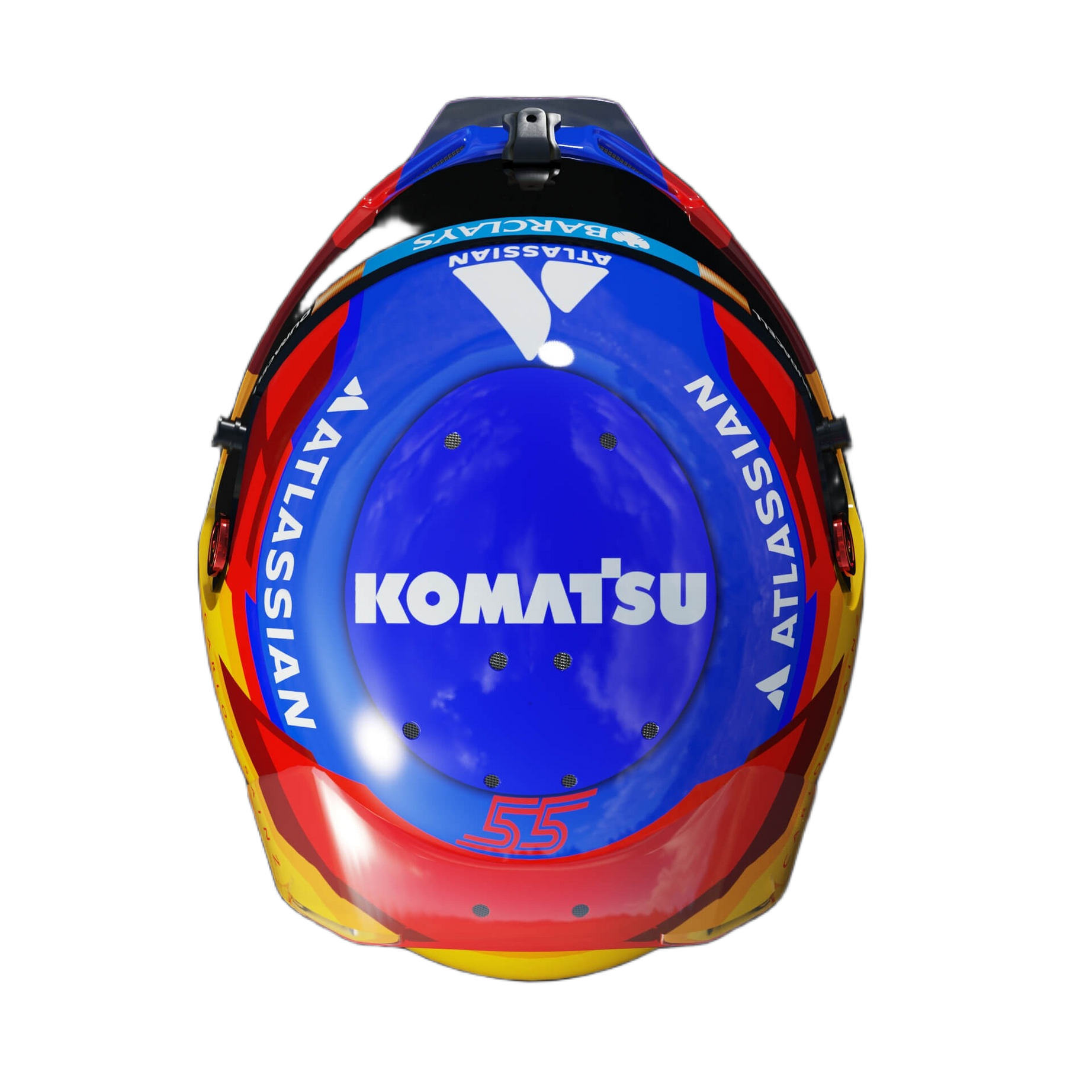 Handcrafted Carlos Sainz Inspired 2026 Racing Display Helmet – 1:1 Scale