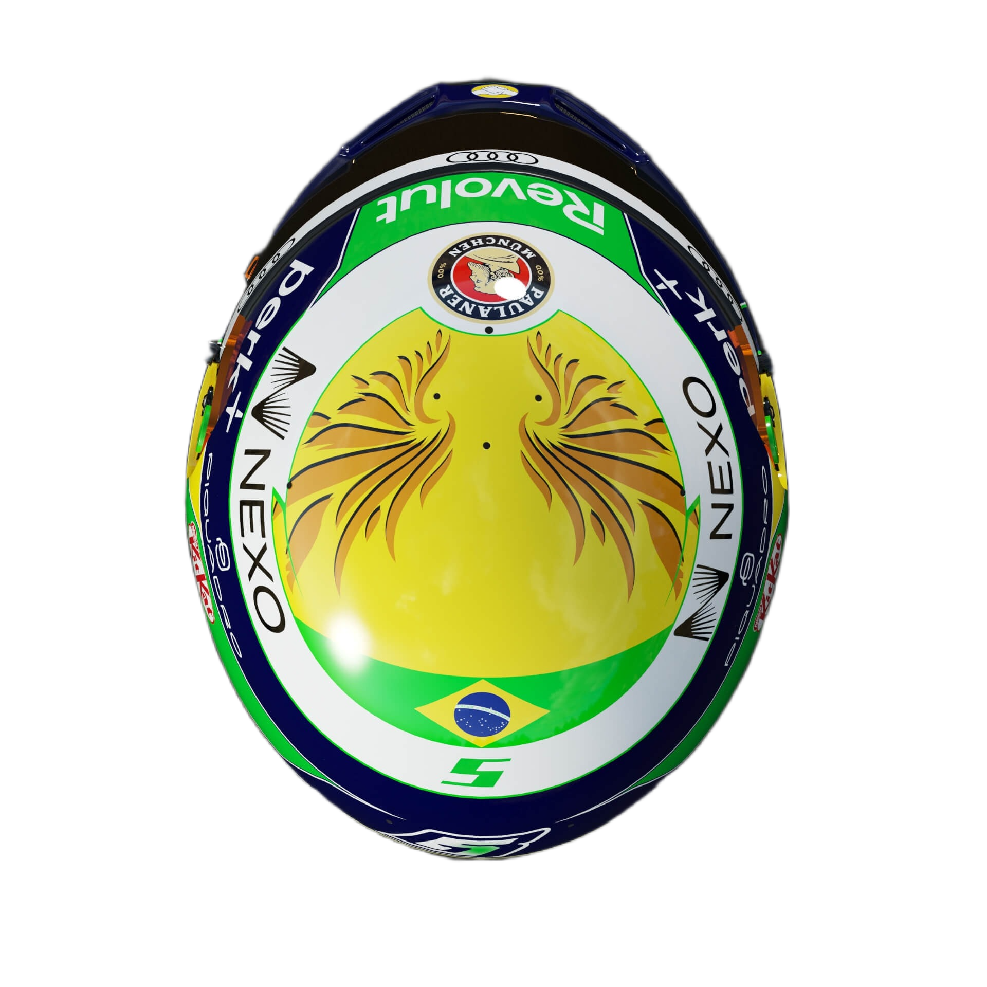 Handcrafted Gabriel Bortoleto Inspired 2026 Racing Display Helmet – 1:1 Scale