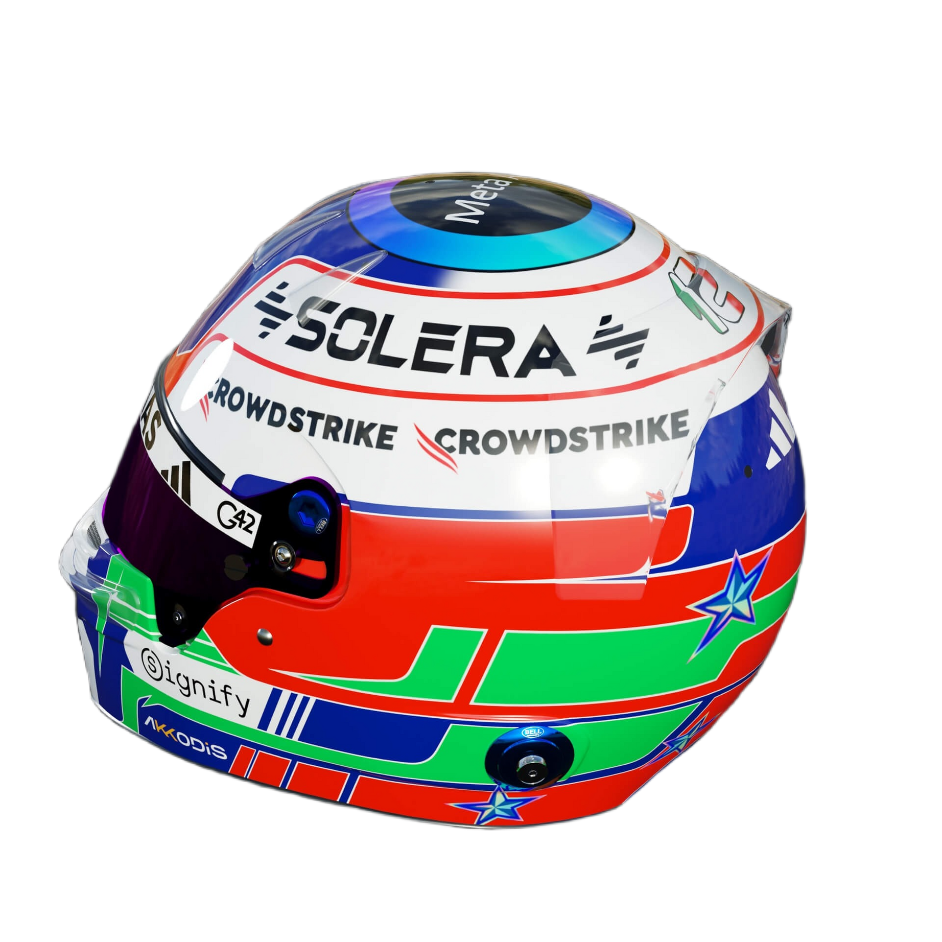 Handcrafted Kimi Antonelli Inspired 2026 Racing Display Helmet – 1:1 Scale