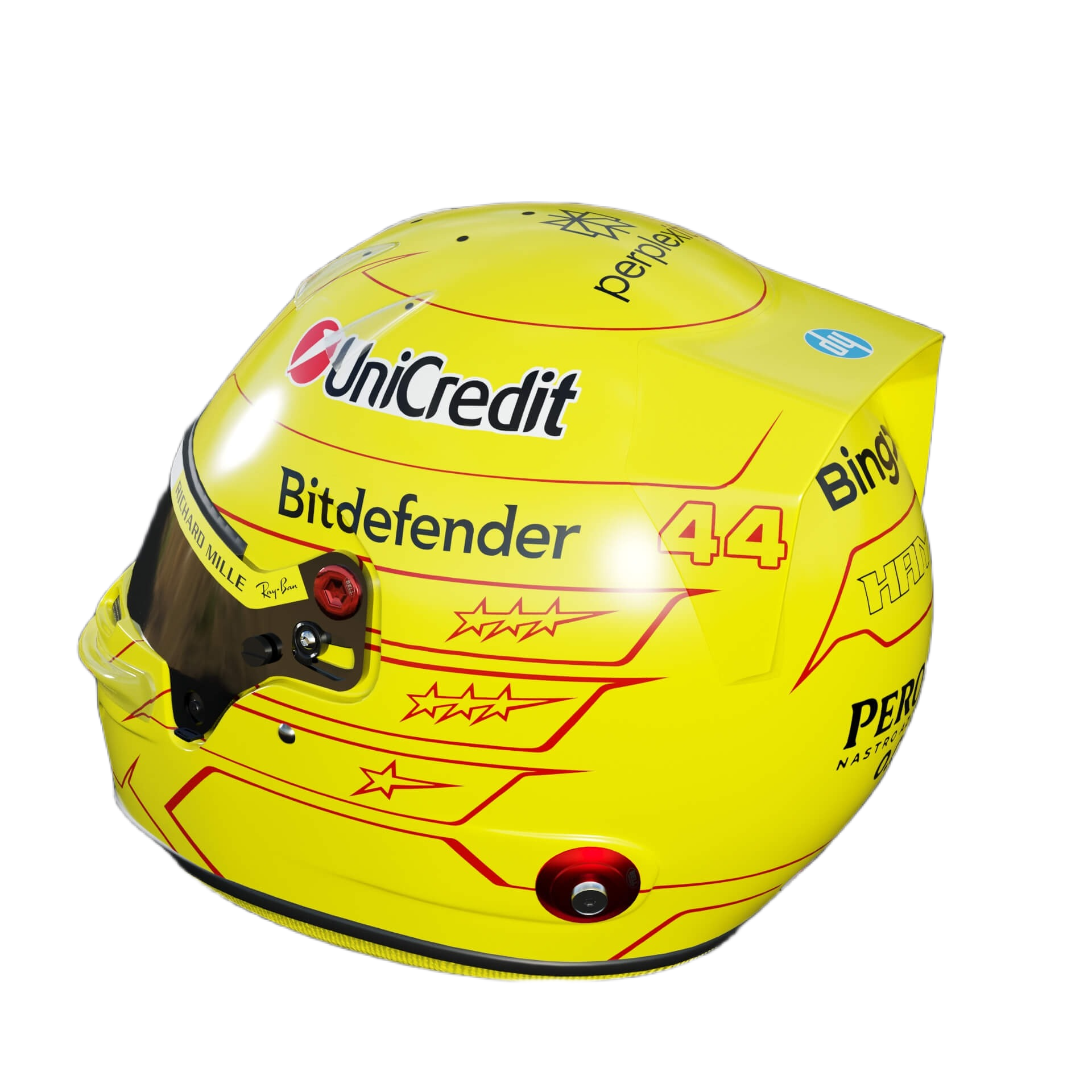 Handcrafted Lewis Hamilton Inspired 2026 Racing Display Helmet – 1:1 Scale