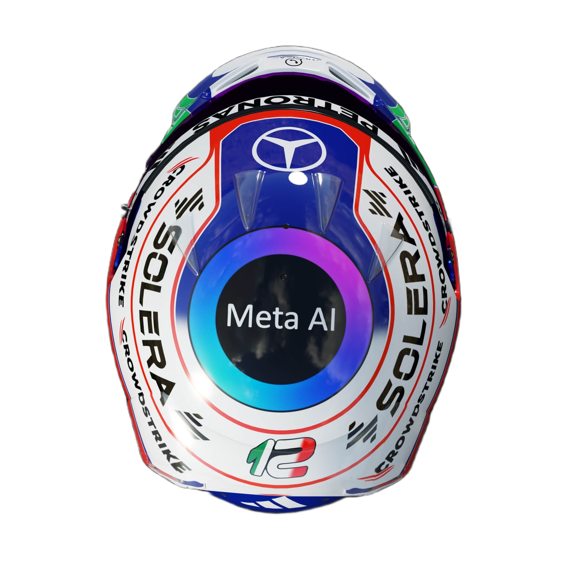 Handcrafted Kimi Antonelli Inspired 2026 Racing Display Helmet – 1:1 Scale