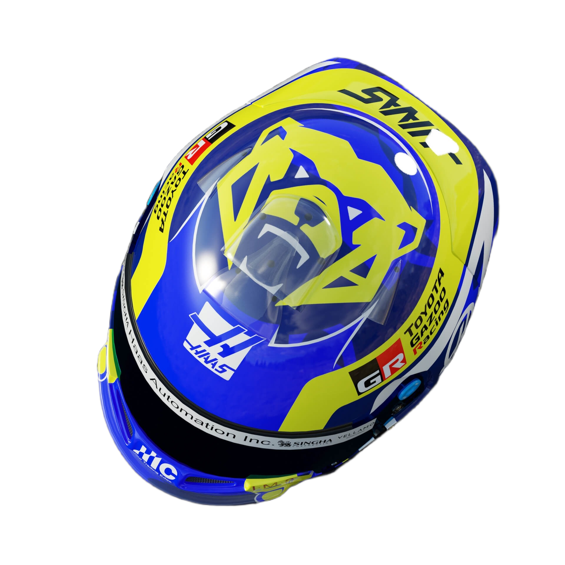 Handcrafted Oliver Bearman Inspired 2026 Racing Display Helmet – 1:1 Scale