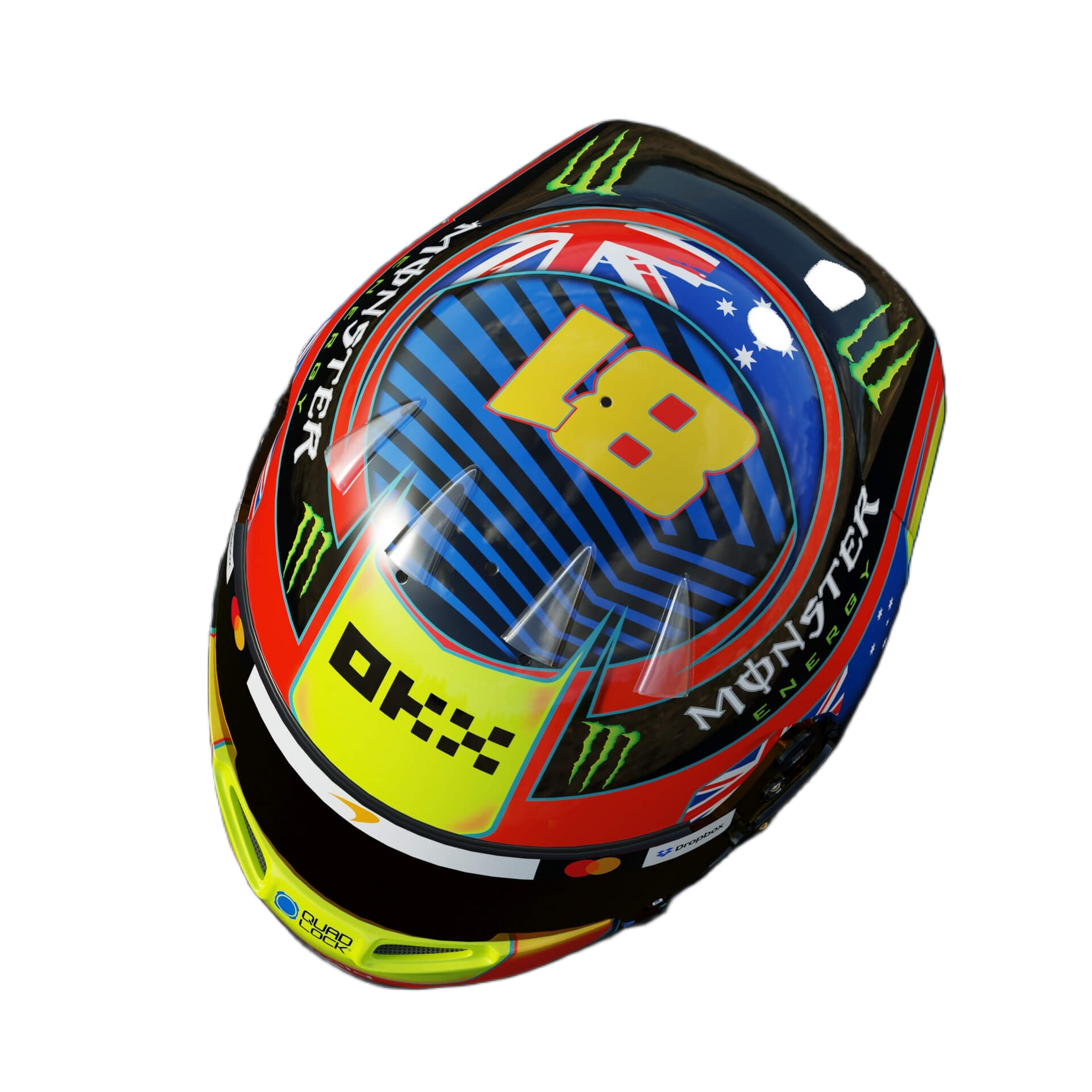 Handcrafted Oscar Piastri Inspired 2026 Racing Display Helmet – 1:1 Scale