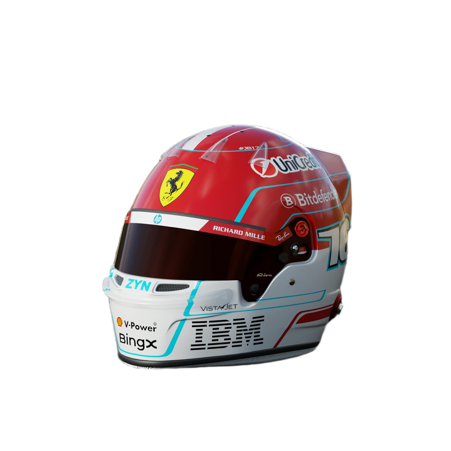 Handcrafted Charles Leclerc Inspired 2026 Racing Display Helmet – 1:1 Scale