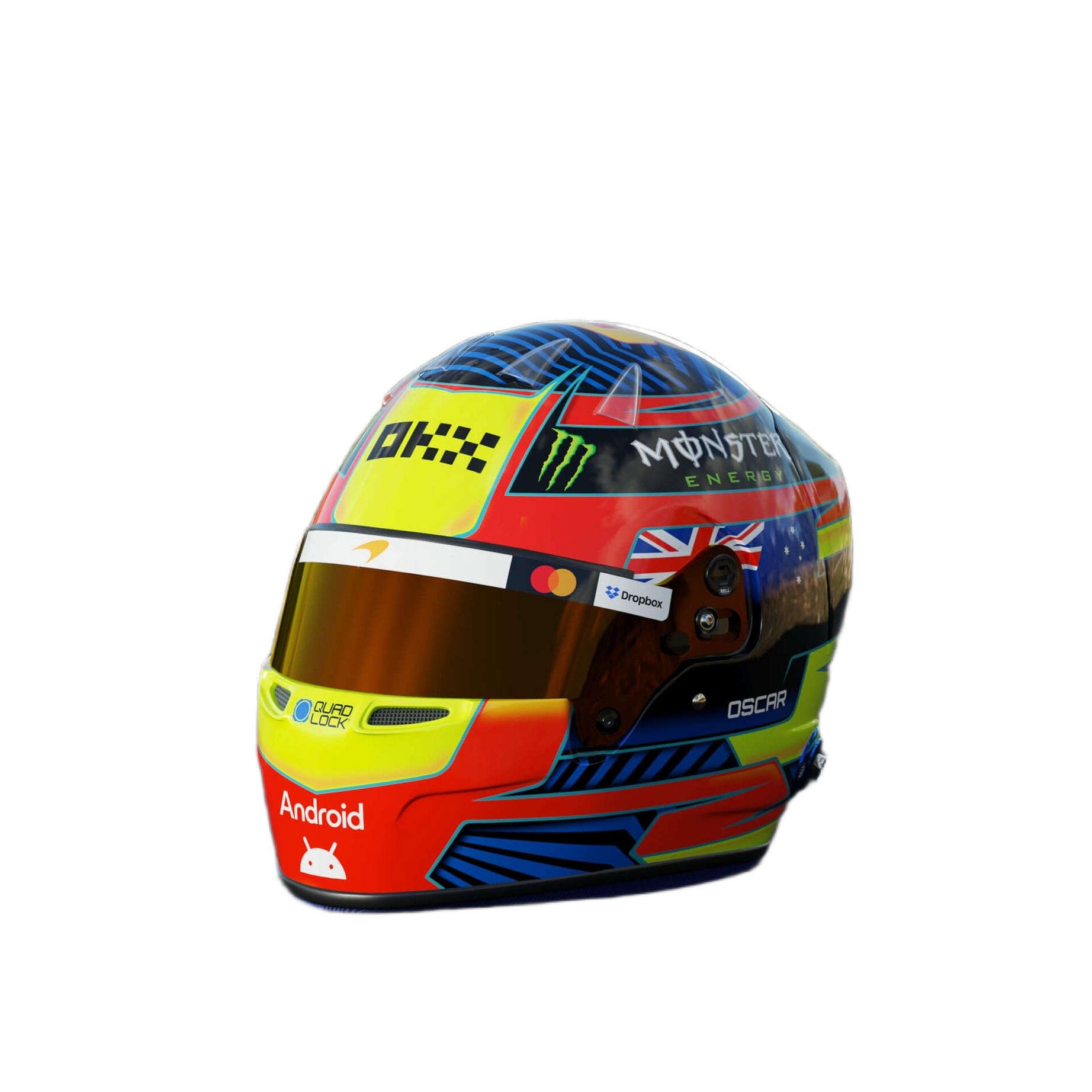 Handcrafted Oscar Piastri Inspired 2026 Racing Display Helmet – 1:1 Scale