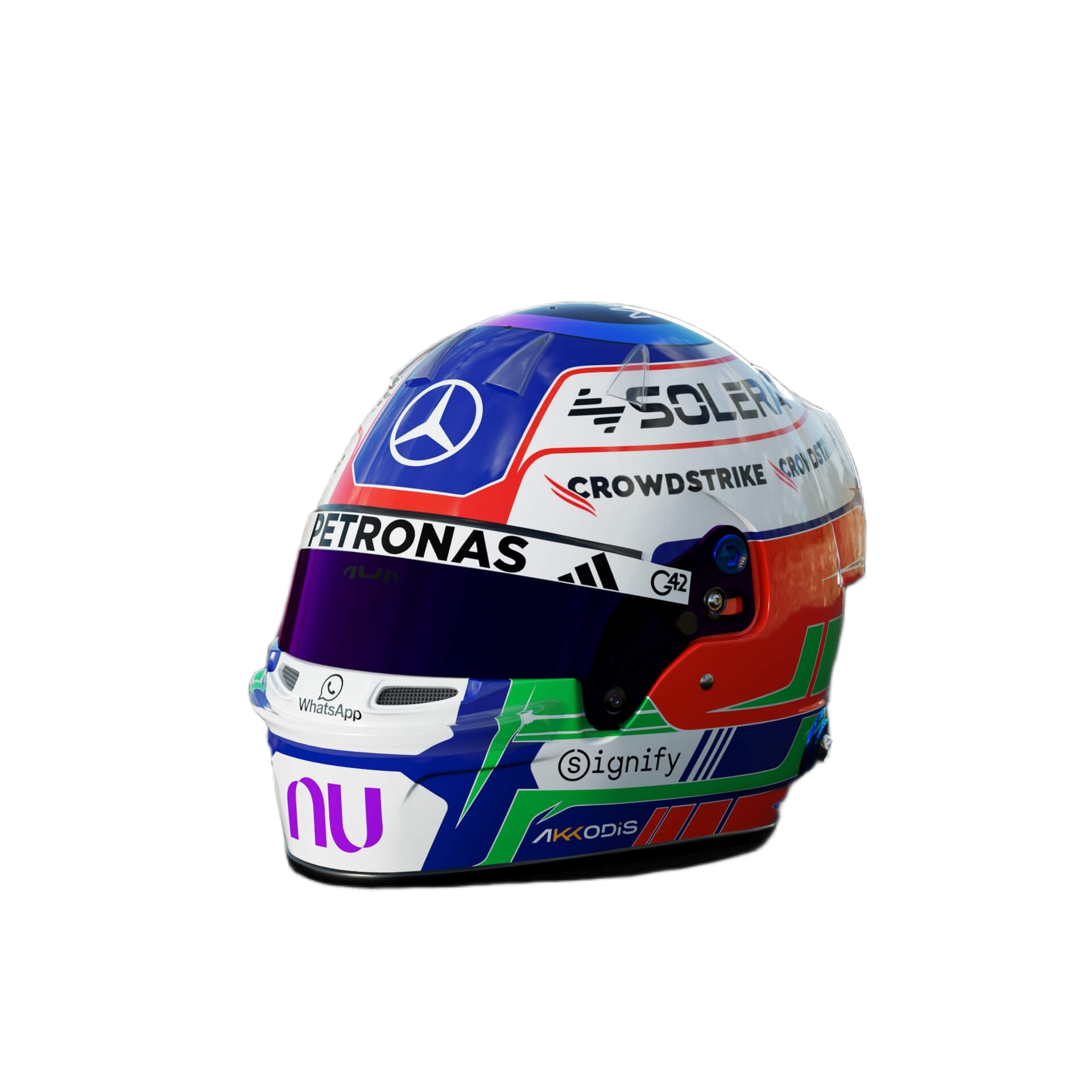 Handcrafted Kimi Antonelli Inspired 2026 Racing Display Helmet – 1:1 Scale