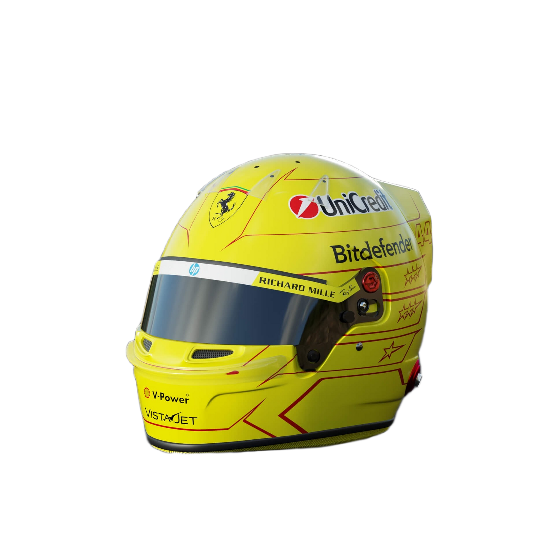 Handcrafted Lewis Hamilton Inspired 2026 Racing Display Helmet – 1:1 Scale